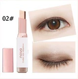 Двухцветная водостойкая тени для век для макияжа глаз, не растекается, в коричневых тонах, натуральный макияж, подходит для начинающих