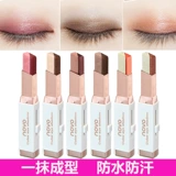 Двухцветная водостойкая тени для век для макияжа глаз, не растекается, в коричневых тонах, натуральный макияж, подходит для начинающих