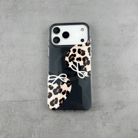 Black Embossed Cross Leather iPhone Case