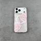 Black Embossed Cross Leather Phone Case for iPhone 17, 16, 15, 14 and 13
