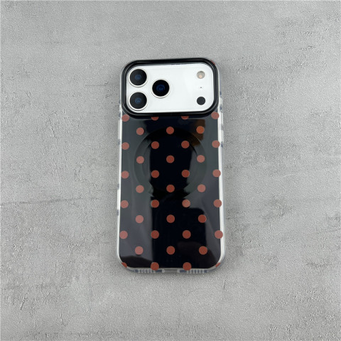 Black Embossed Cross Leather iPhone Case