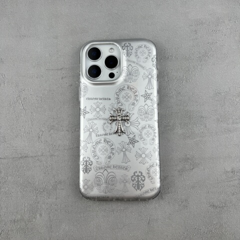 Black Embossed Cross Leather iPhone Case
