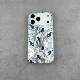 Black Embossed Cross Leather Phone Case for iPhone 17, 16, 15, 14 and 13