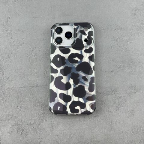 Black Embossed Cross Leather iPhone Case