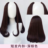 Темно-коричневая пряжка для волос (короткая)