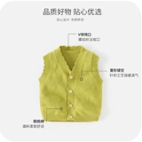 Детский свитер, осенний жилет подходит для мужчин и женщин, трикотажный кардиган для девочек для раннего возраста, V-образный вырез