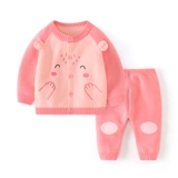 Детский свитер, кардиган, осенний трикотажный комплект для раннего возраста, 0-1-2 лет