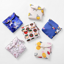 Portable aunt towel storage bag cute menstrual period sanitary napkin bag put tampon m towel m small bag