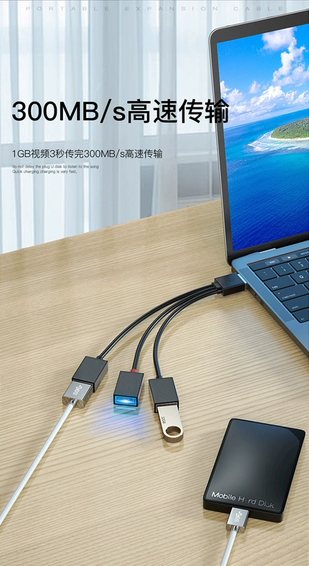 đầu nối usb Ổ cắm máy tính xách tay Bộ chia USB đa chức năng Bộ chia USB 1 thành 2 với giao diện mở rộng đa giao diện đầu nối cổng usb đầu nối dài usb