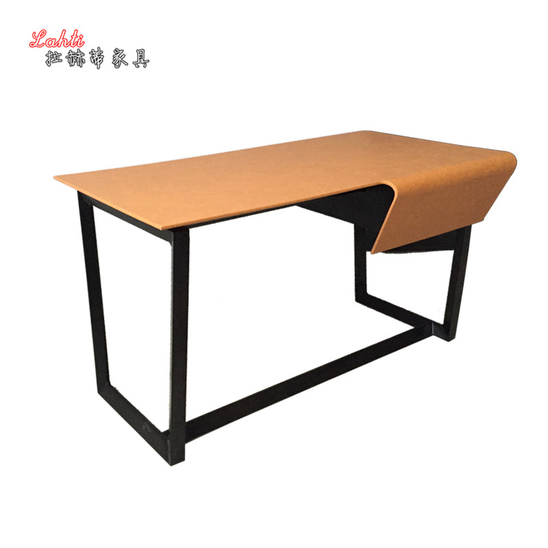 Nordic Wind Desk Conference Table Special Shaped Table Ginger Chair Table Office Creative Design Division Table Rectangular Solid Wood Table