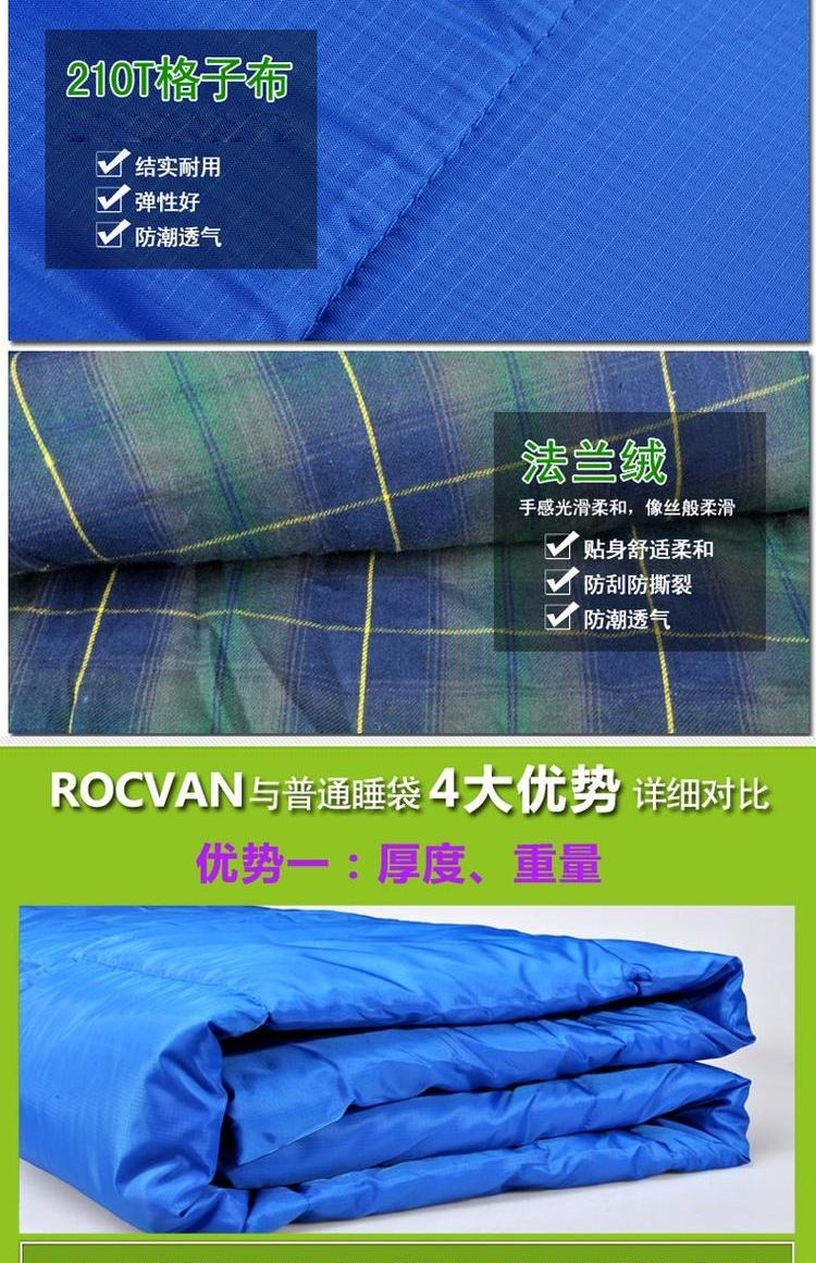 Túi ngủ Nocowen ngoài trời cho người lớn dã ngoại mat dày có thể chống lại bữa ăn trưa trong nhà phá vỡ túi ngủ bông chuyến đi cắm trại túi ngủ cho bé mùa hè