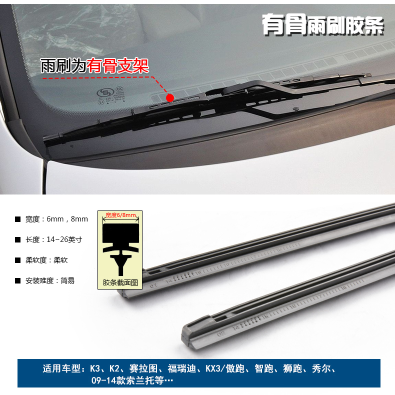 Úc Lin áp dụng cho Kia Rui Ou Fu Rui Di Sela Tu Lion Run Sorento K2 Zhi chạy dải gạt nước gạt mưa ô tô loại nào tốt