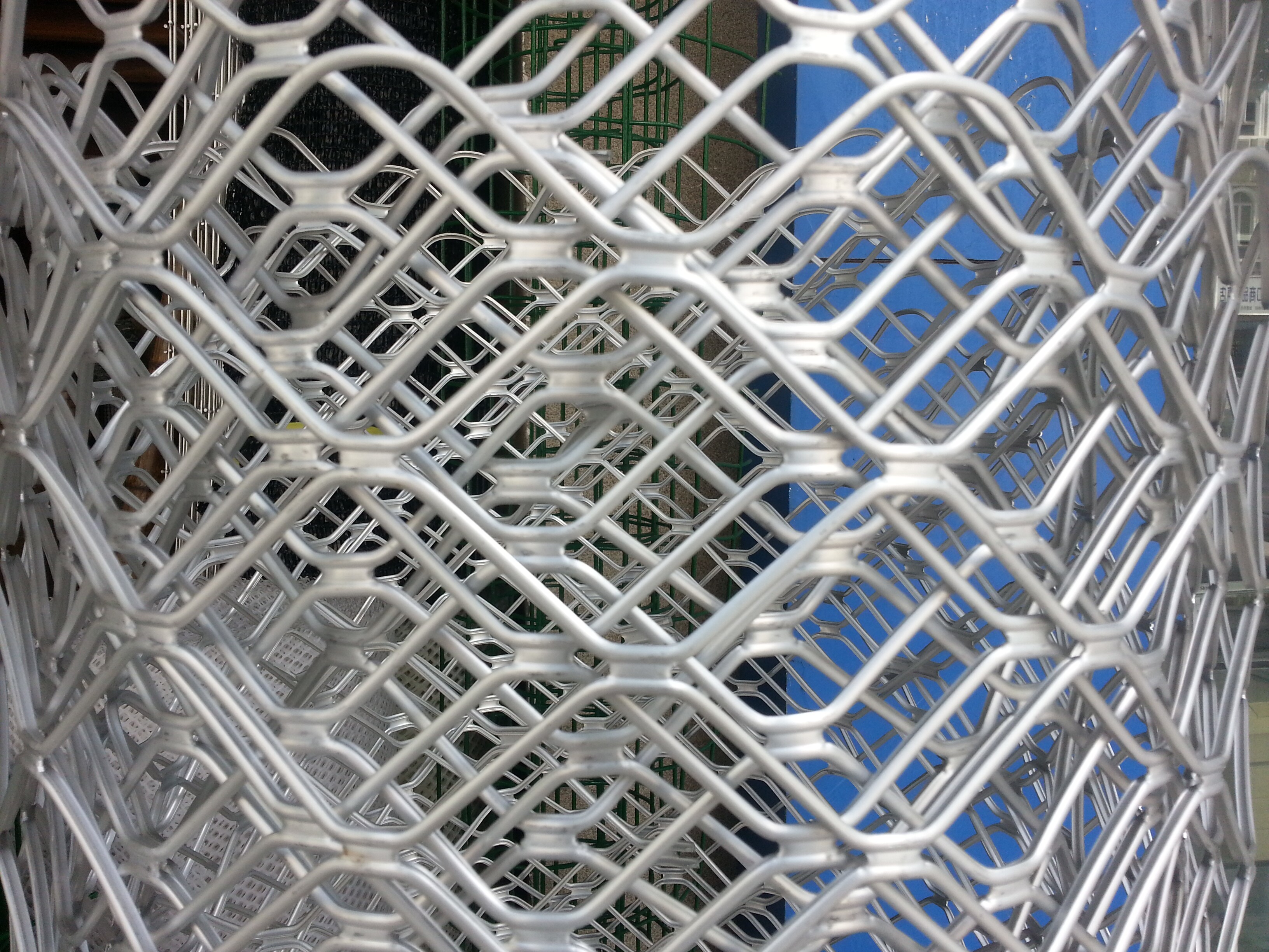 Aluminum mesh diamond protection net Aluminum alloy anti - theft window mesh decoration network window suspension ceiling network