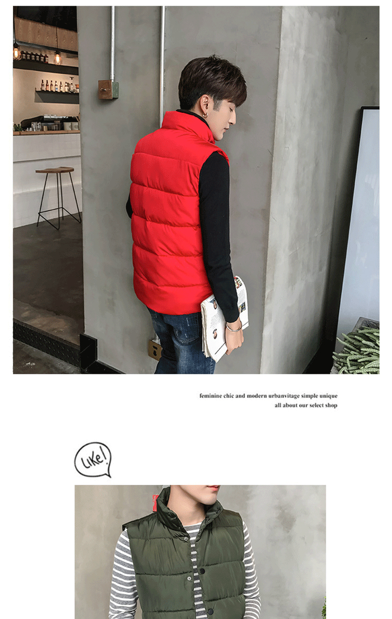 Vest nam mùa thu đông xuống vest vest vest đệm nam giản dị áo khoác Hàn Quốc phiên bản Hàn Quốc đẹp trai áo ba lô nam