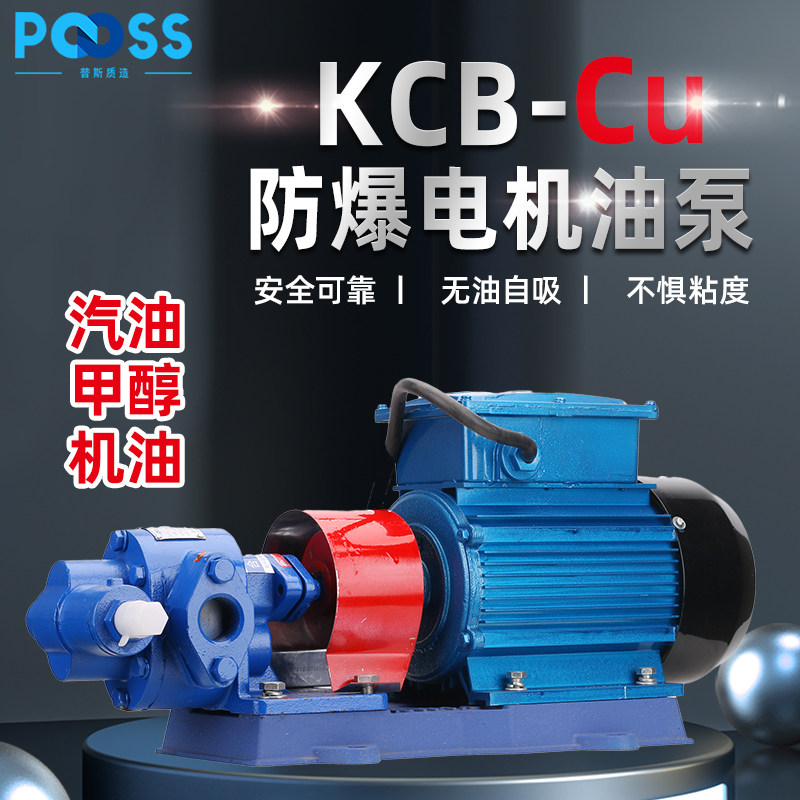 普斯KCB家用齿轮油泵单相220V防爆电机自吸抽油泵汽油甲醇卸车泵