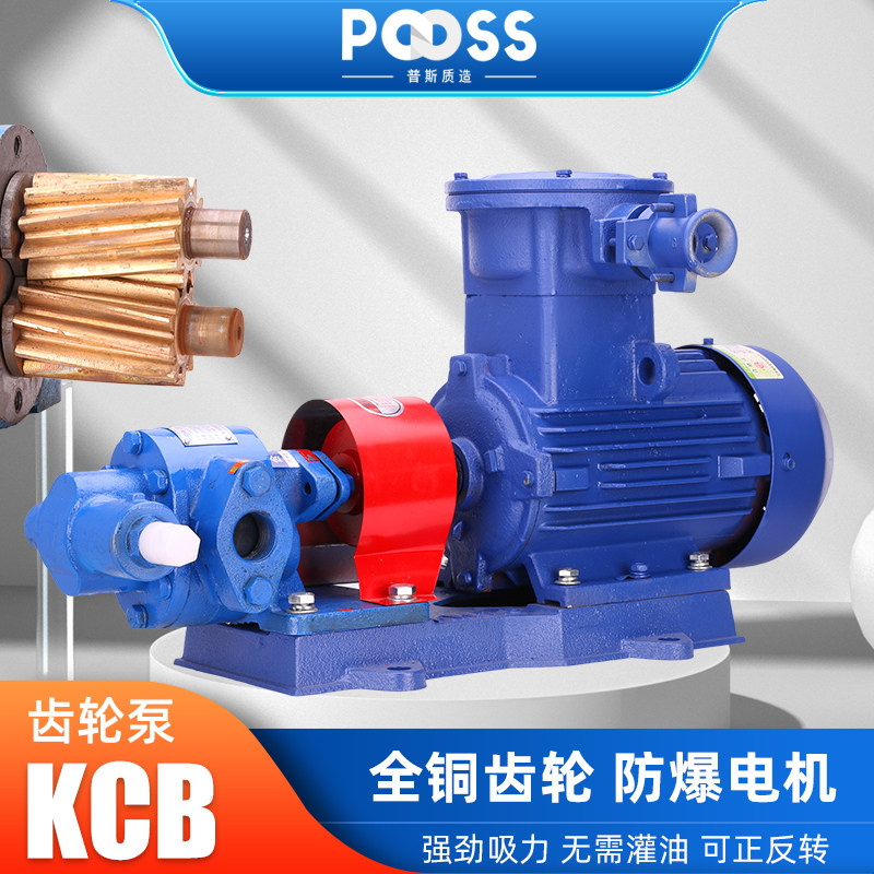 普斯KCB防爆电机铜齿轮泵三相380v汽油甲醇酒精化工增高压抽油泵