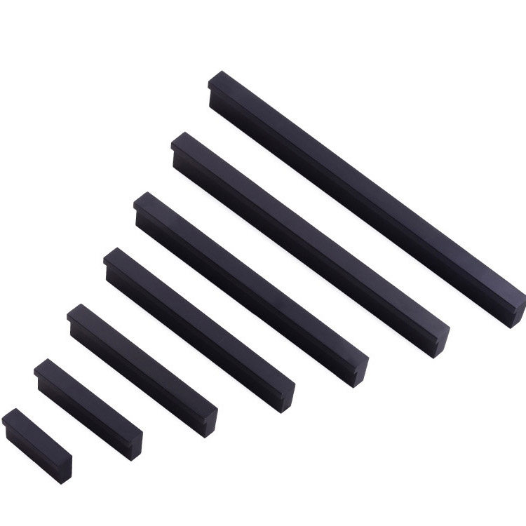 Modern minimalist ultra-long black bar Tuna top handle 1 m integral cupboard cabinet door handle aluminum alloy cabinet Nordic