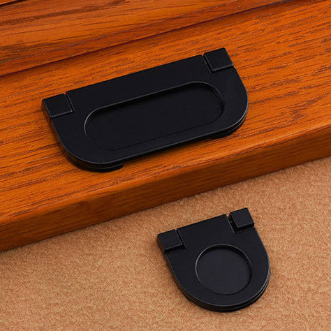 New sub-black American concealed hand-in-hand European-style free digging trough overall cupboard wardrobe Ming fit drawer Dark handle 64 holes distance