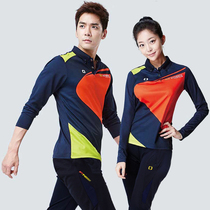 Spring and autumn long-sleeved badminton sportswear couple suit men and women quick-drying and breathable tennis game team uniform group purchase customization
