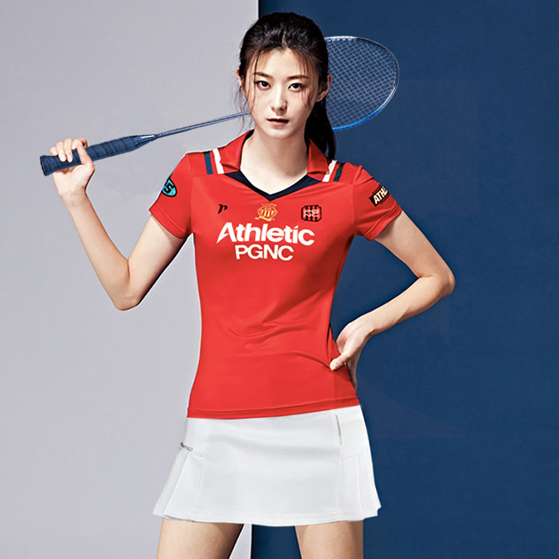 Team badminton suits Men's and women's sports suits Quick-drying tops Cultural shirts Tennis table tennis pneumatic volleyball suits competition
