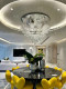 Jingmeng Modern Light Luxury Glass Italian Restaurant Chandelier Creative Living Room Led Elegant Luxurious Lighting Fixture