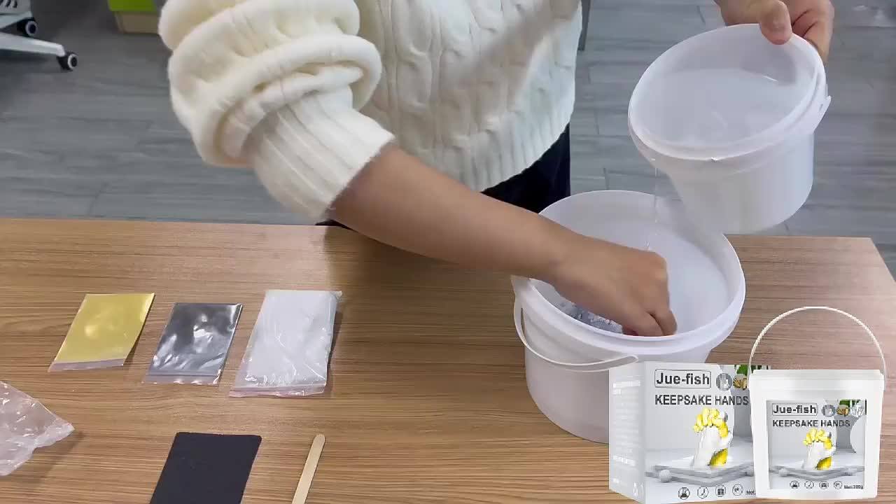 Juefish 3d Hand & Foot Print Mold Powder Gypsum Powder Baby Birthday