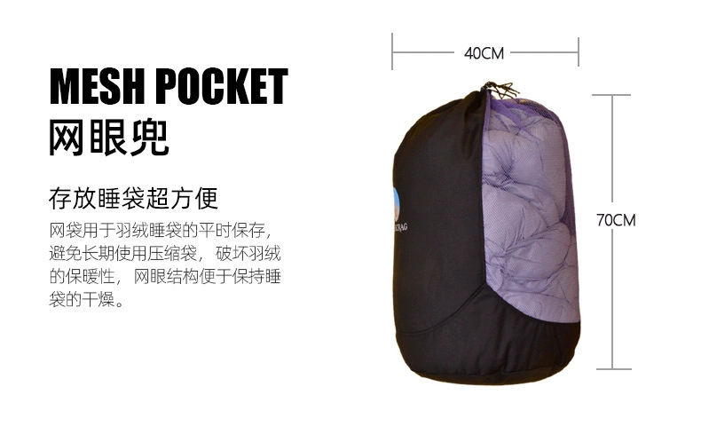 túi ngủ giữ ấm BlackCrag/Black Rock và Tilian Cắm Trại Ngoài Trời Đôi Phong Bì Xuống Túi Ngủ 800 Puff Ngỗng Trắng Xuống may túi ngủ túi ngủ có mùng