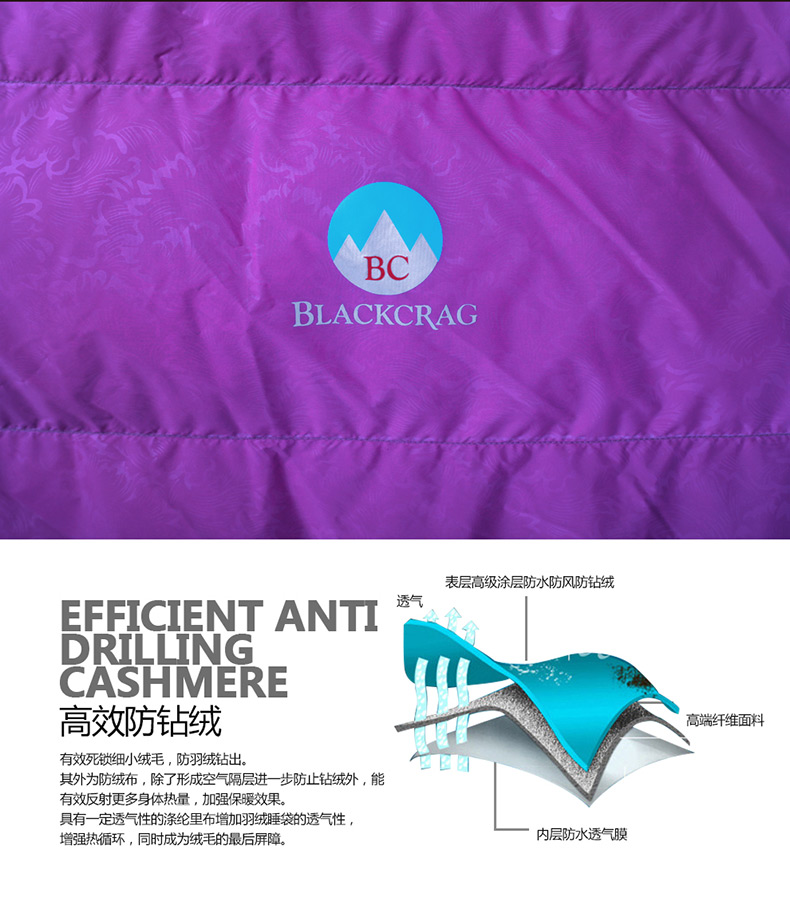 BlackCrag Black Rock Dòng mặt trời ấm áp ngoài trời Túi ngủ ngoài trời Phong bì Túi ngủ 95% Ngỗng trắng nối - Túi ngủ túi ngủ pediasure