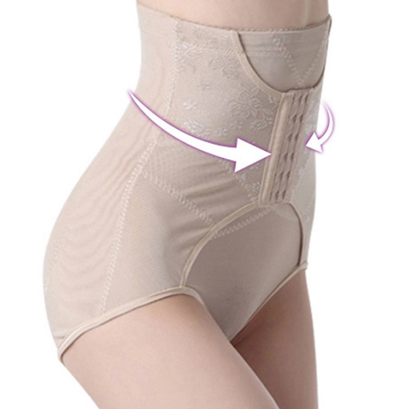 Lady postpartum glutes for glutes, high waist, three rows of buttons to adjust the body of the body, comfortable and breathable shaping in the shape of the body