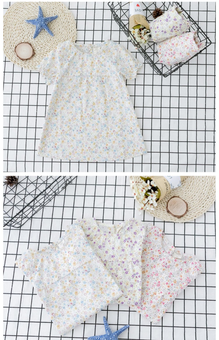 (Giải phóng mặt bằng) Cô gái mùa hè quần áo trẻ em mới trẻ em áo cánh hoa áo sơ mi cotton áo sơ mi búp bê - Áo sơ mi áo sơ mi trẻ em