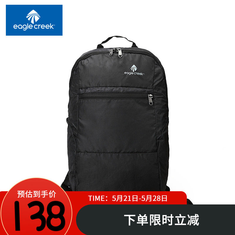 American Eagle Creek Comfort with Folding Shoulder Bag Travel Travel Outdoor Casual Light Double Shoulder Bag Black