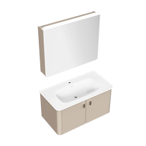 (Light French Beige) JOMOO Bathroom Light French Beauty Bathroom Cabinet Combination Washbasin Ceramic