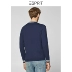 Áo len cashmere nam cổ cao nửa sọc cổ áo sọc thủy triều dài tay mùa đông - Áo len Cashmere