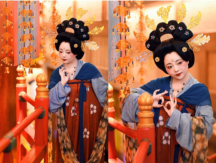 Китайцы одежда наборы 【佳期阁】【唐俑四号】唐代陶俑服饰复原系列齐胸衫裙春秋