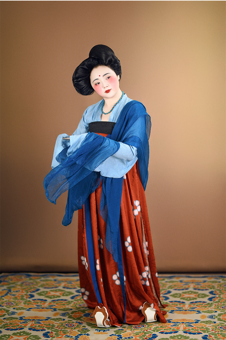 Китайцы одежда наборы 【佳期阁】【唐俑四号】唐代陶俑服饰复原系列齐胸衫裙春秋