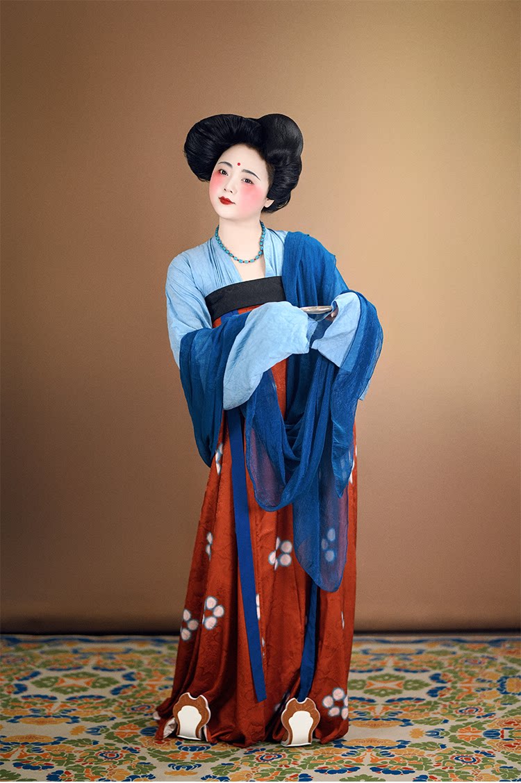 Китайцы одежда наборы 【佳期阁】【唐俑四号】唐代陶俑服饰复原系列齐胸衫裙春秋