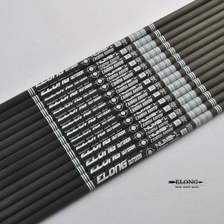 ELONG Carbon Arrow 6.24.2 Inner Diameter NUMB-1 Series Pure Carbon Arrow Shaft Bow and Arrow Accessories Carbon Arrow Shaft