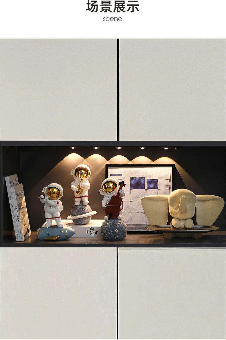 太空人创意酒柜摆件高档客厅电视柜玄关家居装饰品太空人轻奢摆设详情16