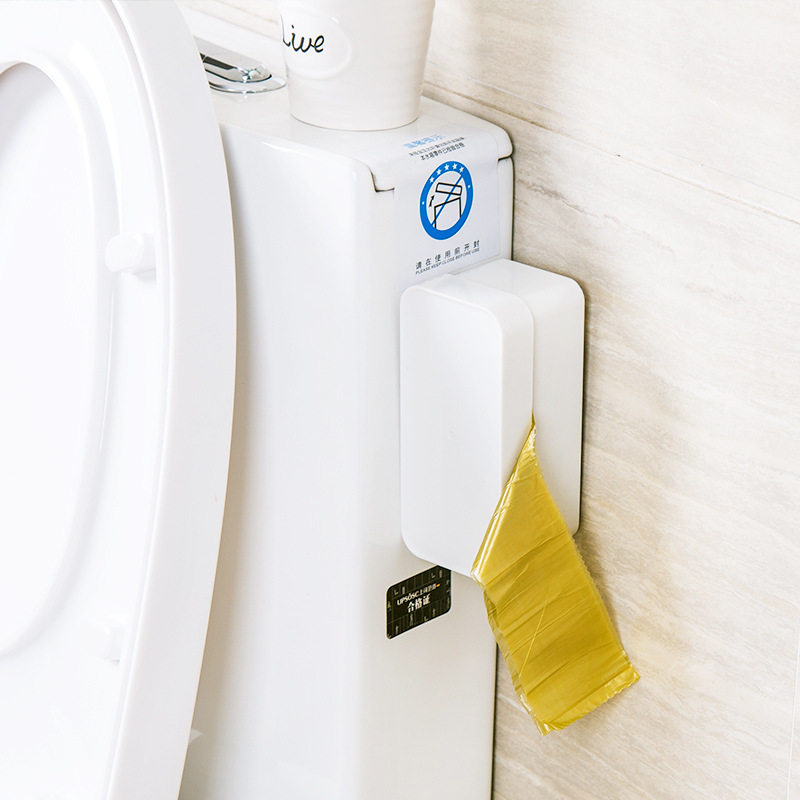 South Korean imported garbage bag containing box kitchen adhesive garbage bag containing layer rack wall-mounted untractable removable finishing box