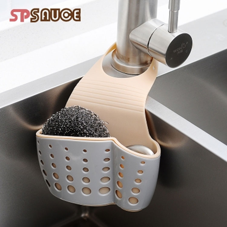 SP SAUCE sink Plastic drain basket Clean Ball Contained Hanging Basket Bathroom kitchen Small items shelve
