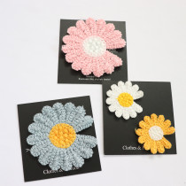 Korean version of ins Net Red Girl small daisy flower cloth patch BB childrens hair accessories hat bag DIY accessories