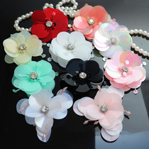 New large handmade nail beads flower cloth paste shoes decoration DIY accessories sequins three-dimensional flower patch