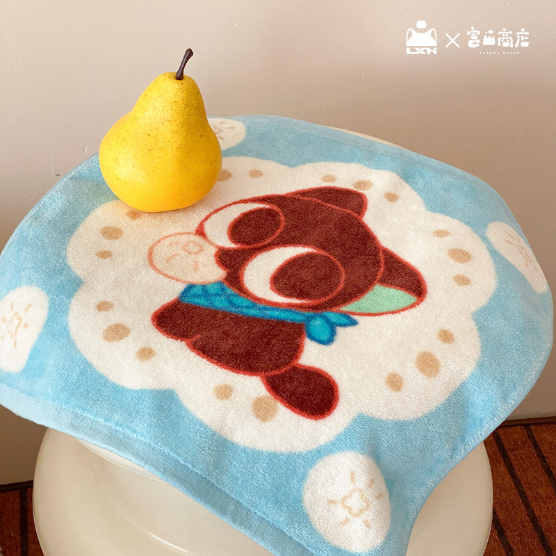 Toyama Store X Luo Xiaohei Official Cute 100% Cotton Face Wash and Hand Towel