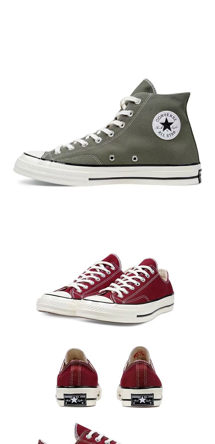 CONVERSE Giày vải cao cho nam và nữ 1970S Giày vải nữ 162050C giày converse real 