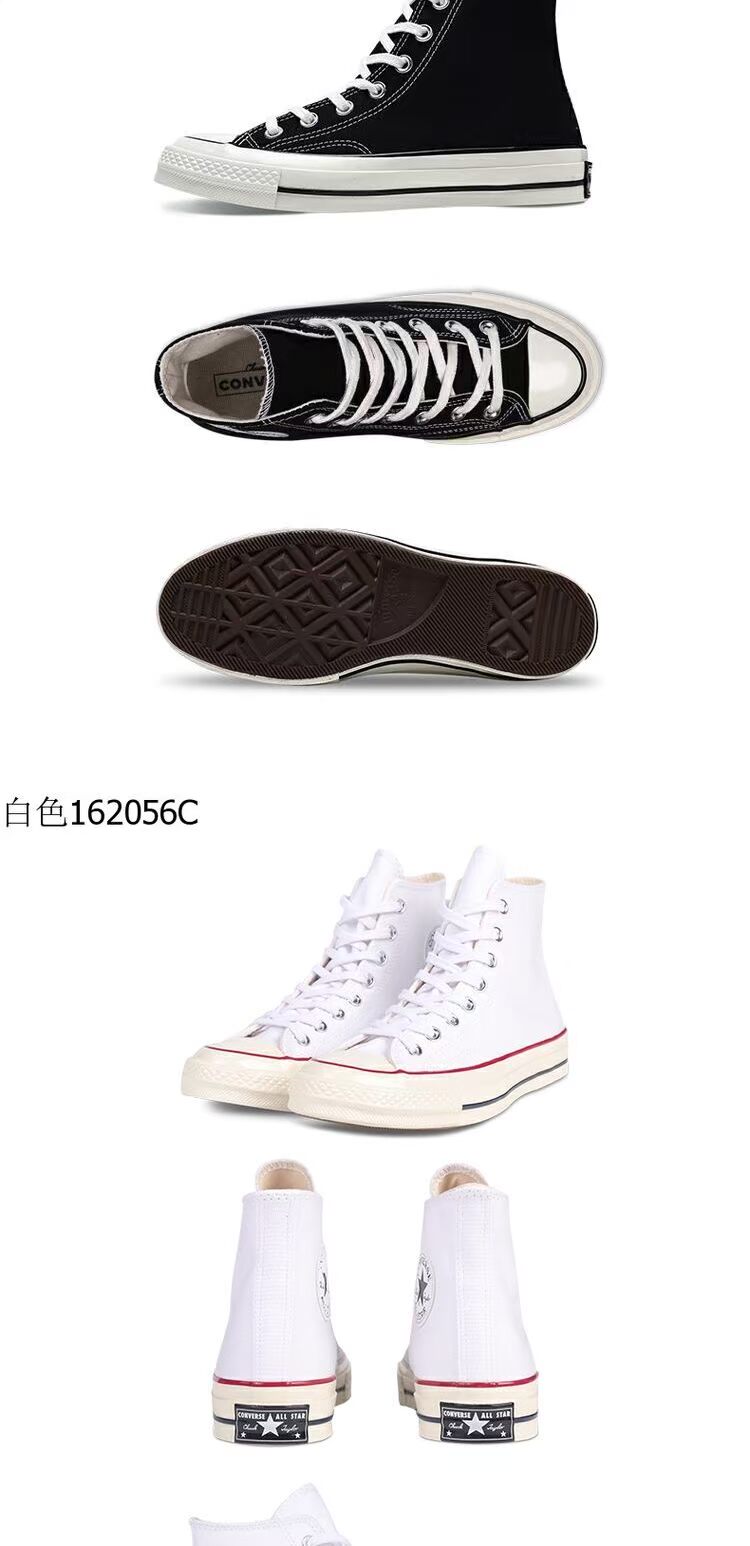 CONVERSE Giày vải cao cho nam và nữ 1970S Giày vải nữ 162050C giày converse real 
