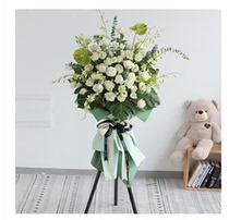 Opening ceremony congratulations on housewarming flower basket Shanghai city express delivery tripod flower arrangement mix and match flowers