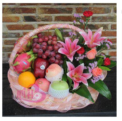 High-end flowers and fruit baskets business gift baskets company gifts Mid-Autumn Festival and Spring Festival gifts New Year Shanghai fruit basket ordering