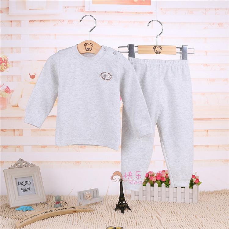 Wright gấu trẻ em đồ lót bé trai và bé gái mùa thu đồ ngủ trẻ sơ sinh áo len cotton cho bé dịch vụ nhà mùa thu đồ bộ trẻ em