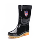 Kéo lại giày đi mưa cho nam ống lò xo và mùa hè dành cho người lớn giày nam chịu nước Rainshoes