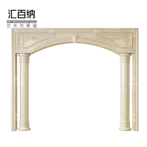 Artificial marble frame shape living room dining room door cover aisle door hole stone pass door line fireplace wine cabinet